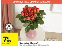 Carrefour Drive Bouquet de 15 roses offre