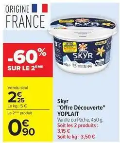 Carrefour Drive Yoplait - skyr offre