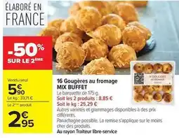 Carrefour Drive Mix - 16 gougères au fromage buffet offre