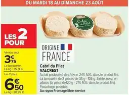 Carrefour Drive Valcrest - cabri du plat offre