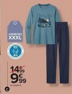 Carrefour Drive Pyjama velours homme offre