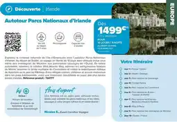 Carrefour Drive Autotour parcs nationaux d'irlande offre