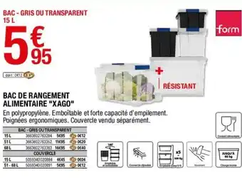 Brico Dépôt Bac de rangement alimentaire "Xago" offre