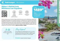 Carrefour Drive Convivial - sejour à sainte-luce résidence offre