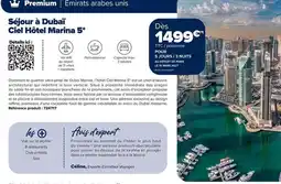 Carrefour Drive Mars - séjour à dubai ciel hôtel marina 5 offre