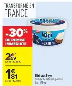 Carrefour Drive Kiri - au skyr offre