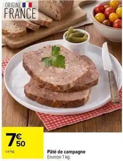 Carrefour Drive Pâté de campagne offre