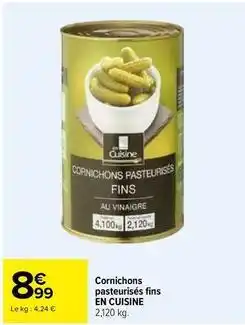 Carrefour Drive Cornichons pasteurisés fins offre