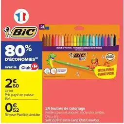Carrefour Drive Bic - 24 feutres de coloriage offre