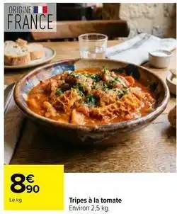 Carrefour Drive Tripes à la tomate offre
