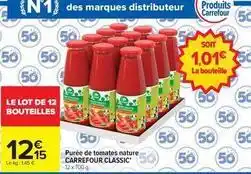 Carrefour Drive Carrefour - purée de tomates nature offre