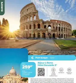 Carrefour Drive Séjour à rome hôtel donatello 3 offre