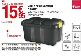 Brico Dépôt Malle de rangement "Skyda" offre