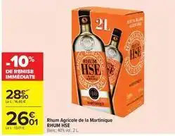 Carrefour Drive Hse - rhum agricole de la martinique offre