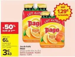Carrefour Drive Pago - jus de fruits offre