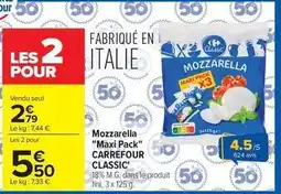 Carrefour Drive Carrefour - mozzarella maxi pack classic offre
