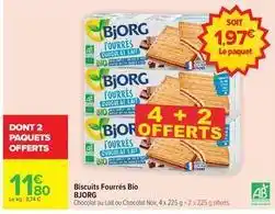 Carrefour Drive Bjorg - biscuits fourrés bio offre