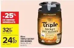 Carrefour Drive Secret des moines - bière offre