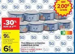 Carrefour Drive Carrefour - thon albacore en tranches offre