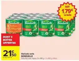 Carrefour Drive Bonduelle - haricots verts offre