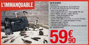 Brico Dépôt Sac de 63 outils offre