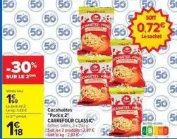 Carrefour Drive Carrefour - cacahuètes pack x 2 classic offre