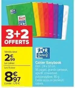 Carrefour Drive Oxford - cahier easybook offre