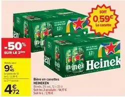 Carrefour Drive Heineken - bière en canettes offre
