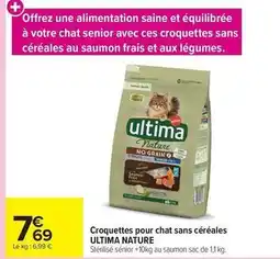 Carrefour Market Ultima - croquettes pour chat sans céréales offre