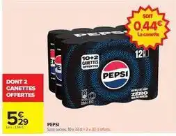Carrefour Drive Pepsi - surs sucres offre