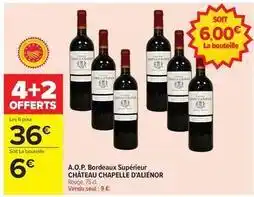 Carrefour Drive A.o.p. bordeaux supérieur offre