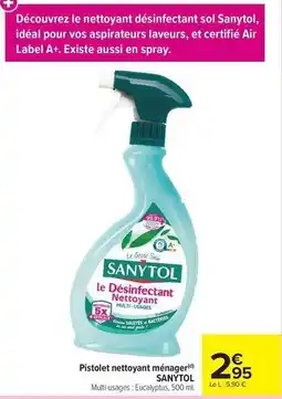 Carrefour Market Sanytol - pistolet nettoyant ménager offre