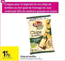Carrefour Market Jura - chips de lentilles offre