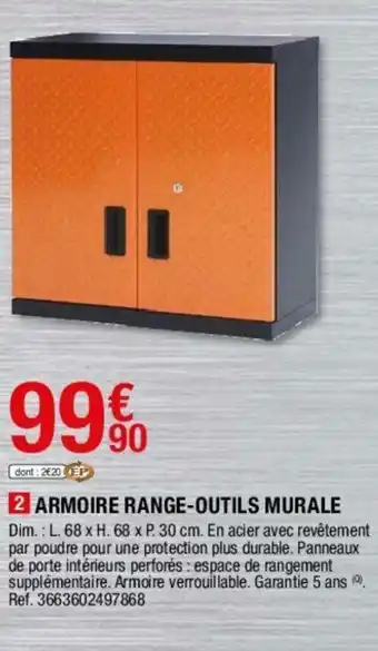 Brico Dépôt Armoire range-outils murale offre