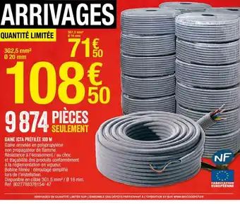 Brico Dépôt Gaine icta préfilée 100 M offre