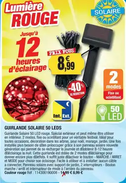 Outiror Guielande solaire 50 leds offre