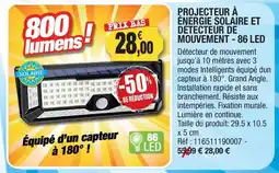 Outiror Projecteur à énergie solaire et détecteur de mouvement offre