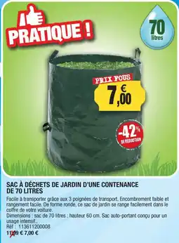 Outiror SAC À DÉCHETS DE JARDIN d'une contenance offre