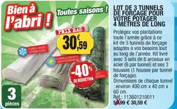 Outiror Lot de 3 tunnels de forcage pour votre potager bien à l'abri ! offre