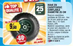 Outiror Roue en caoutchouc gonflable offre