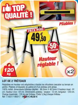 Outiror Lot de 2 tréteaux offre