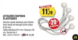 Outiror PURILAND Attaches rapides élastiques offre