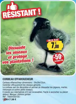 Outiror Lifetime garden CORBEAU EFFAROUCHEUR offre