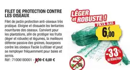 Outiror Filet de protection contre les oiseaux offre