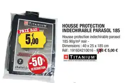 Outiror Titanium housse protection parasol 185 offre
