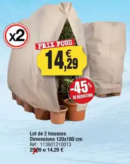 Outiror Lot de 2 housse dimensions offre
