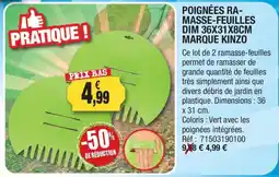 Outiror KINZO POIGNÉES RAMASSE-FEUILLES offre