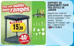 Outiror SUPPORT DE RANGEMENT POUR VOS OUTILS DE JARDIN offre