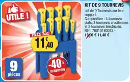 Outiror KIT DE 9 TOURNEVIS offre