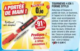 Outiror Ribimex tournevis 4 en 1 forme stylo offre